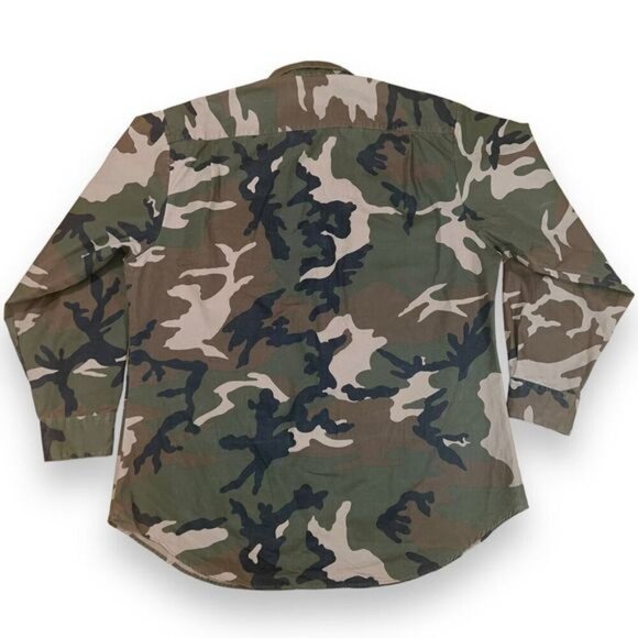 Winchester Shirt Mens Large BDU Camouflage Embroidered Duck Vintage Hunting - Picture 6 of 13